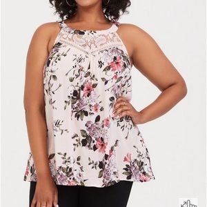 Torrid floral high neck tank